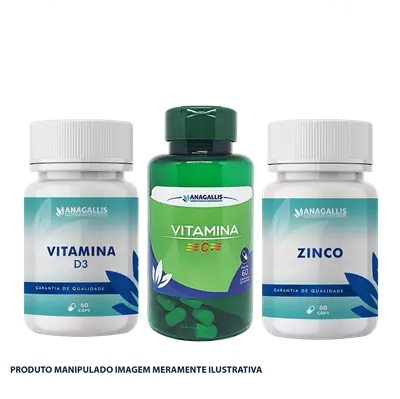 Kit Imunidade Vitamina C + Vitamina D3 e Zinco