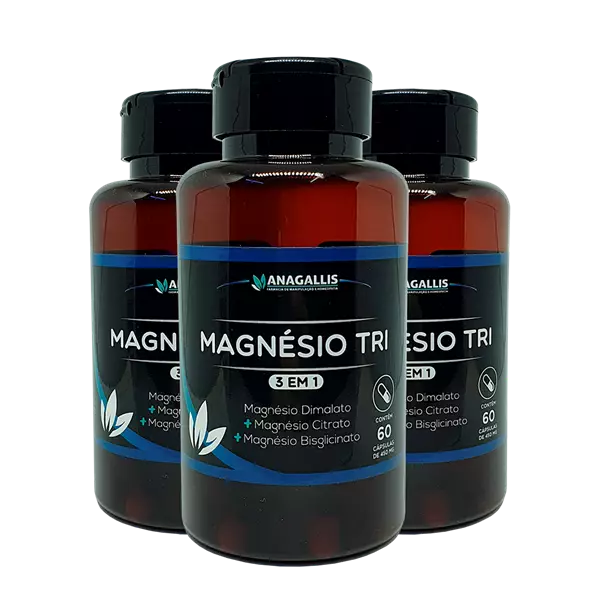 kit Magnesio Tri 450mg 60 cápsulas Anagallis
