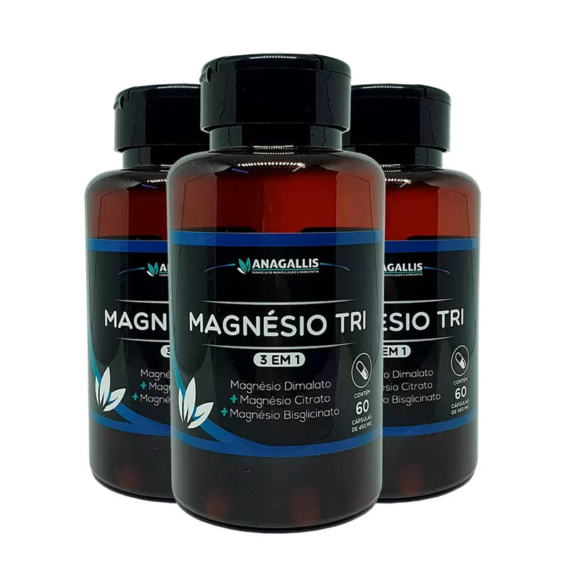 kit Magnesio Tri 450mg 60 cápsulas