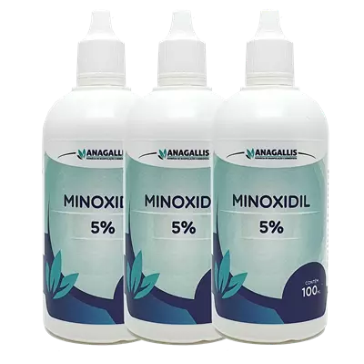 Kit Minoxidil 5% 3 Unidades 100ml