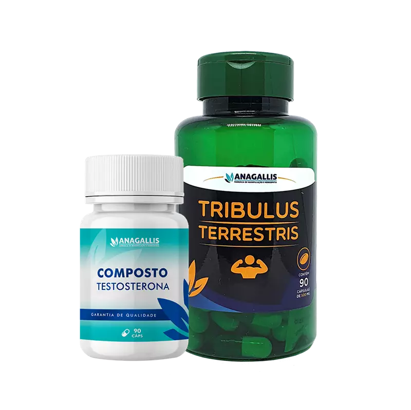 Kit Composto Testosterona + Tribulus Terrestris 500mg