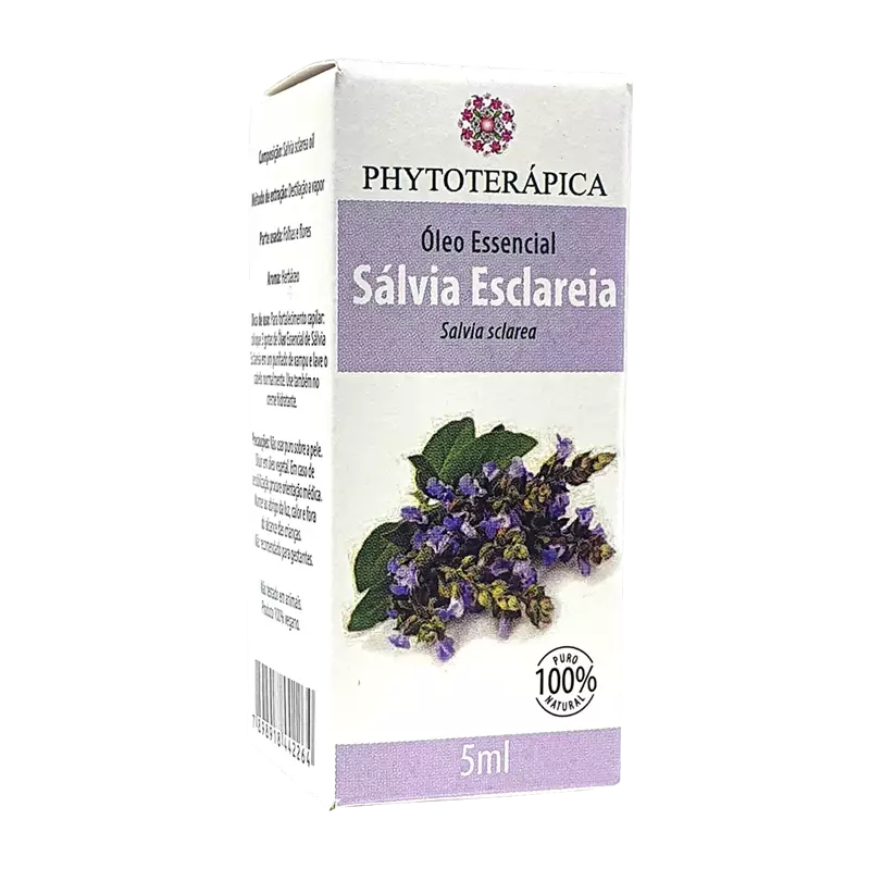 Óleo essencial salvia esclareia 5ml phytoterapica