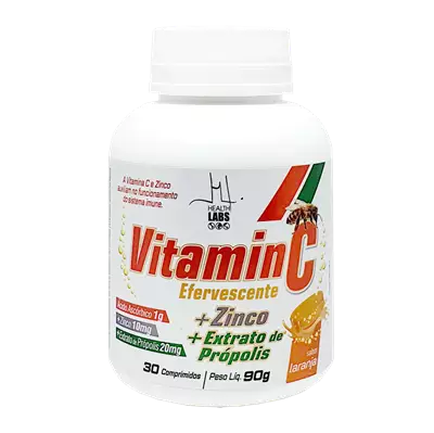 Vitamin C + Zinco + Própolis 30 comprimidos efervescentes Health Labs