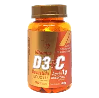 Vitamina D3 + Vitamina C 90 Cápsulas Health Labs
