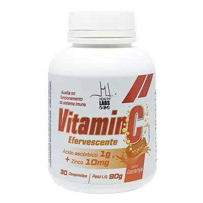 Vitamin C + Zinco 30 comprimidos efervescentes Health Labs