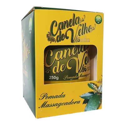 Pomada canela de velho com sucupira 250g erva nativa