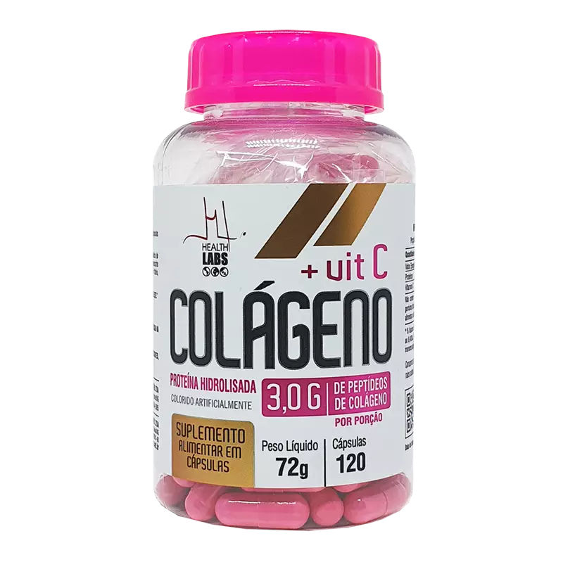 Colágeno + Vitamina C 120 Cápsulas Health Labs