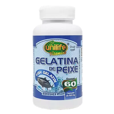 Gelatina de Peixe 480mg 60 Cápsulas Unilife