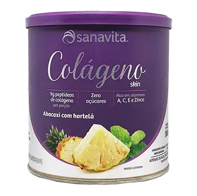 Colágeno Skin Abacaxi e Hortelã 300g Sanavita