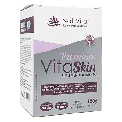 Vita Skin Premium Framboesa 60 Balas Nat Vita