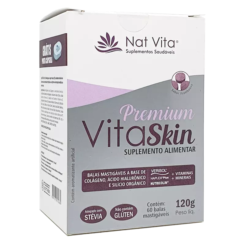 Vita Skin Premium Framboesa 60 Balas Nat Vita