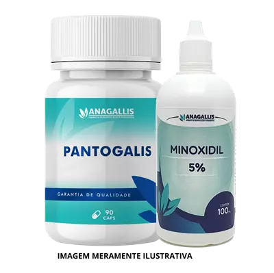 Kit Pantogalis 90 cápsulas + Minoxidil 5% 100ml Kit Pantogalis 90 cápsulas + Minoxidil 5% 100ml