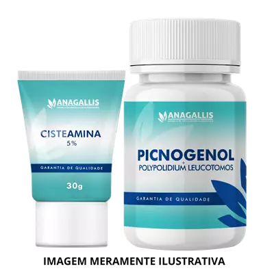 Kit Cisteamina + Picnogenol com Polypodium Leucotomos
