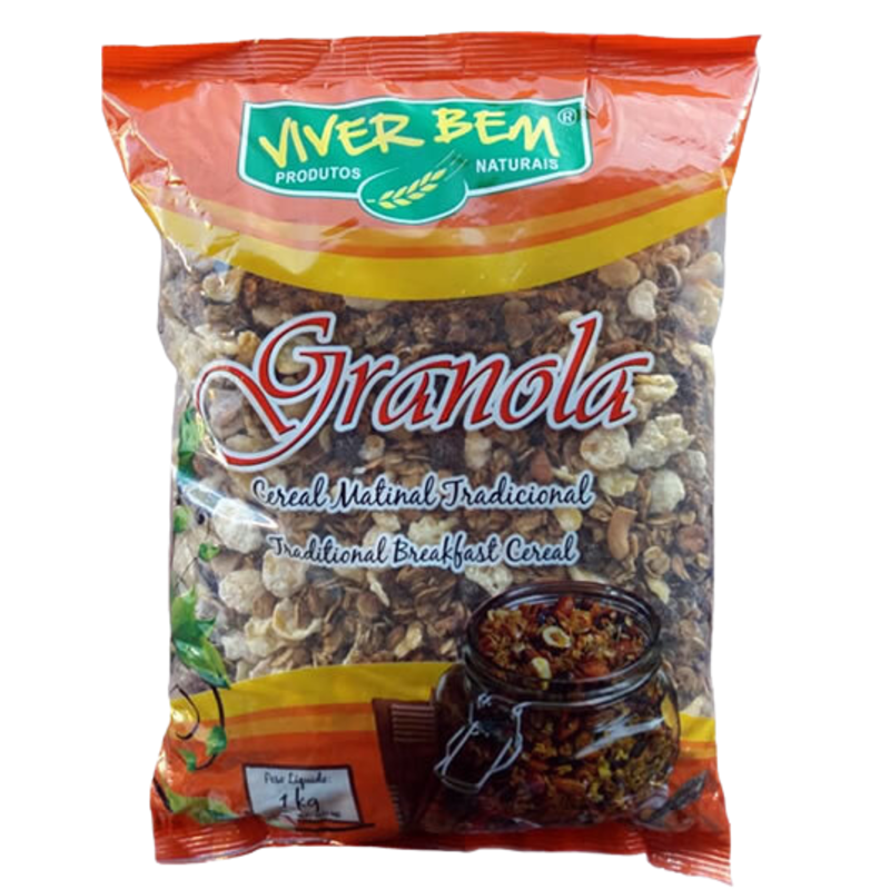 Granola Cereal Matinal Tradicional 1kg Viver Bem Farmácia Anagallis