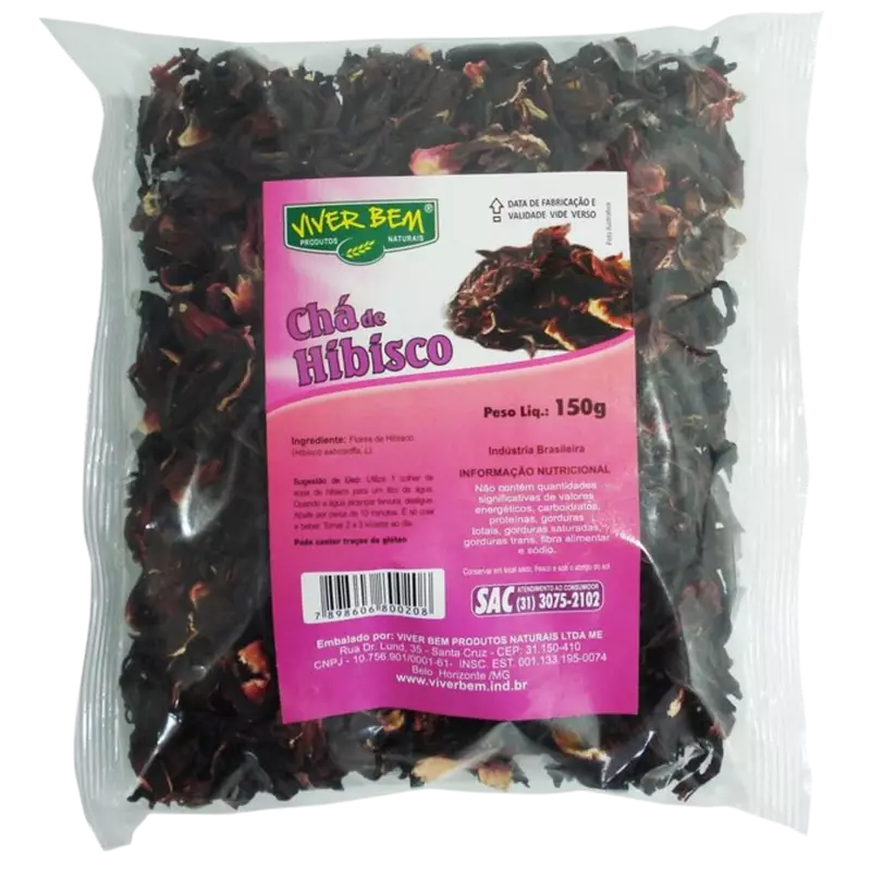 Chá de Hibisco 150g Viver Bem