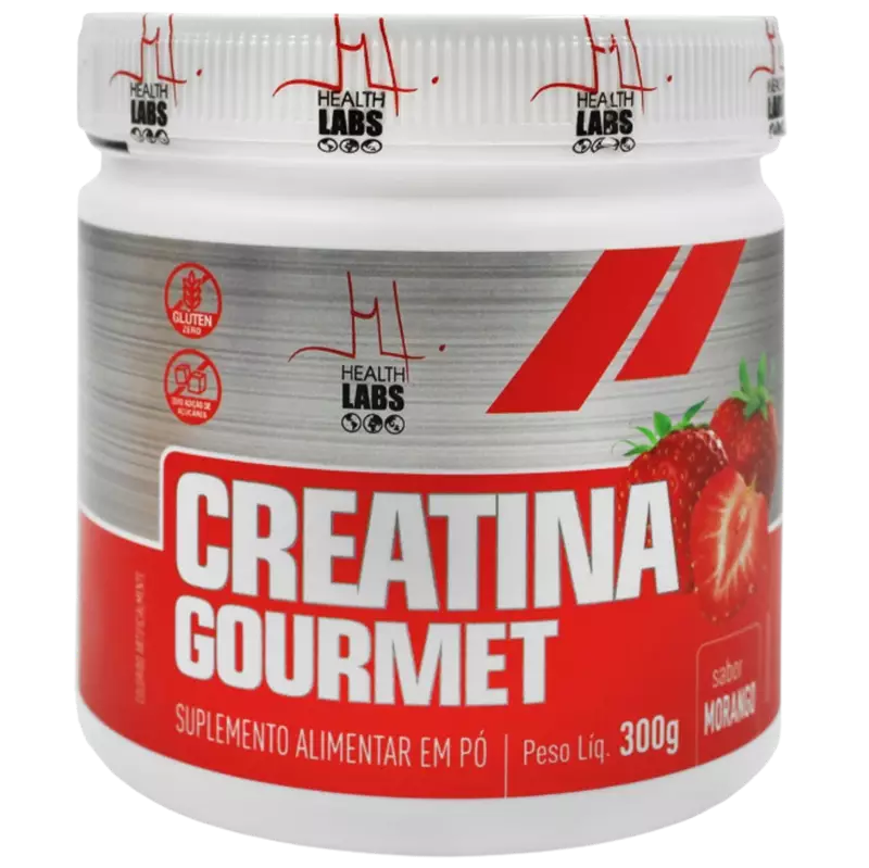 Creatina Gourmet Morango 300g Health Labs