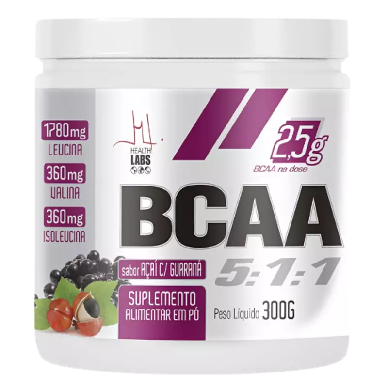 BCAA 5:1:1 Açaí com Guaraná 300g Health Labs