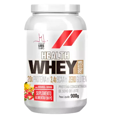 Whey Protein Morango com Banana 900g Health Labs