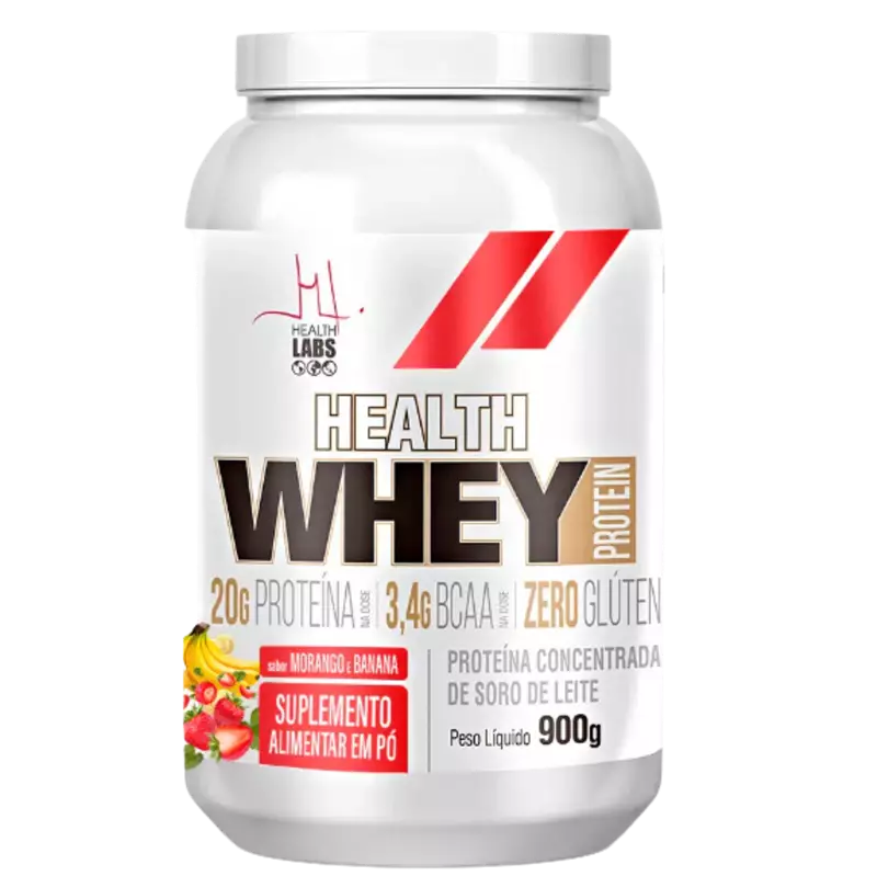 Whey Protein Morango com Banana 900g Health Labs