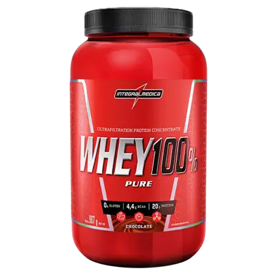 Whey 100% Pure 900g Chocolate Integral Médica