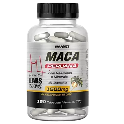 Maca Peruana 1500mg 120 cápsulas Health Labs