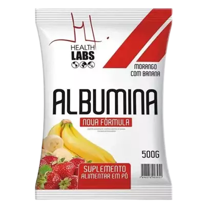 Albumina Morango/Banana 500g Health Labs