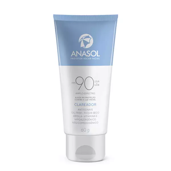 Protetor Solar Facial Anasol Clareador FPS 90 60g