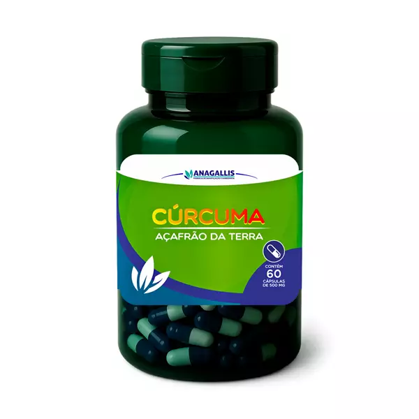 Curcuma açafrão 500mg 60 cápsulas Anagallis