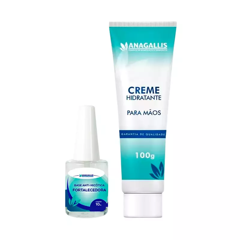 Kit Base Antimicótica e Fortalecedora + Creme hidratante para mãos