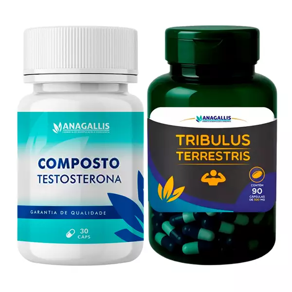 Kit Composto Testosterona + Tribulus Terrestris 500mg