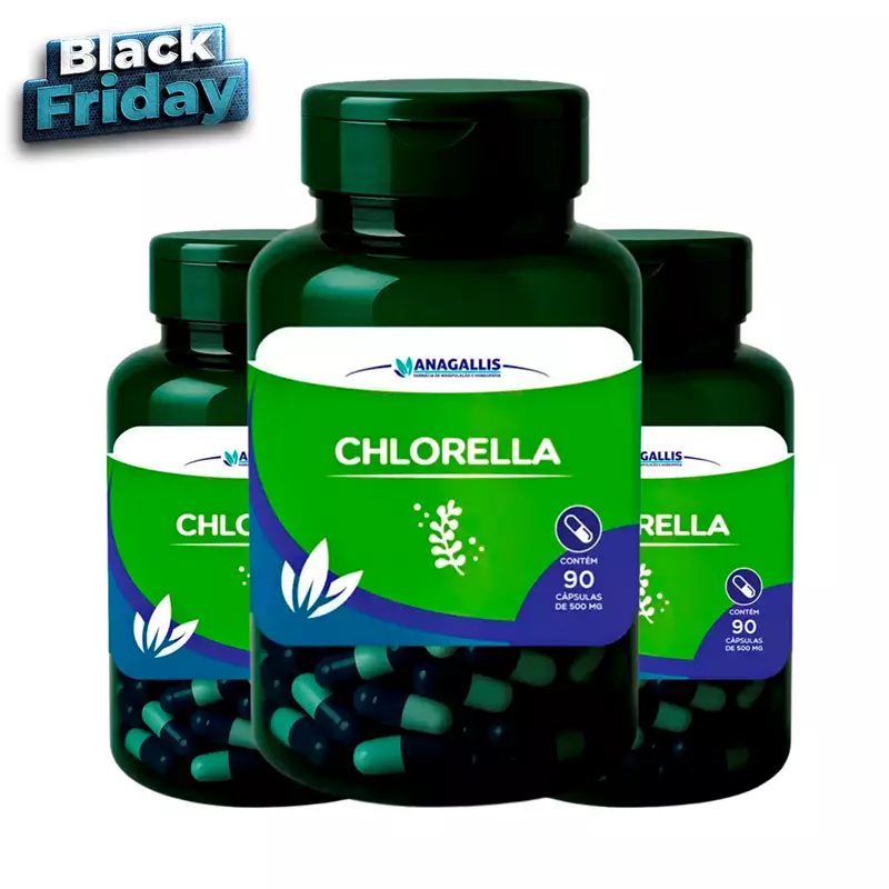 Kit Chlorella 500mg 90 Cápsulas Anagallis