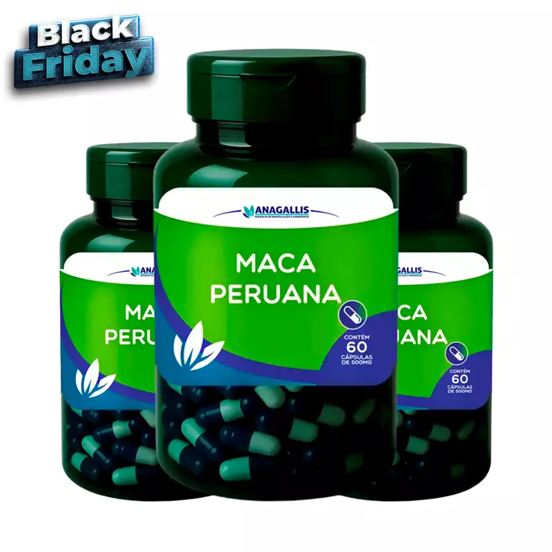 Kit Maca Peruana 500mg 60 Cápsulas Anagallis
