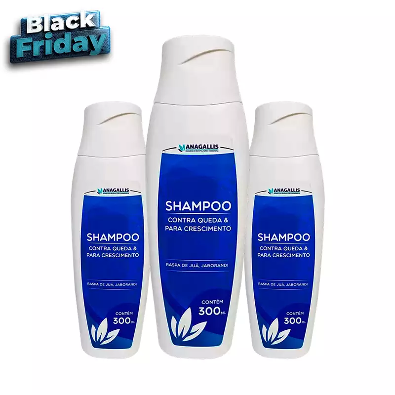 Kit Shampoo Queda Crescimento 300ml Anagallis