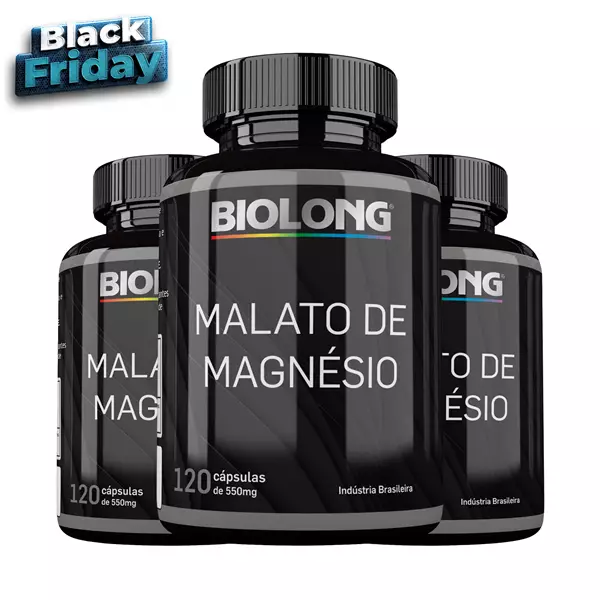 Kit Malato de Magnésio 120 Cápsulas Biolong
