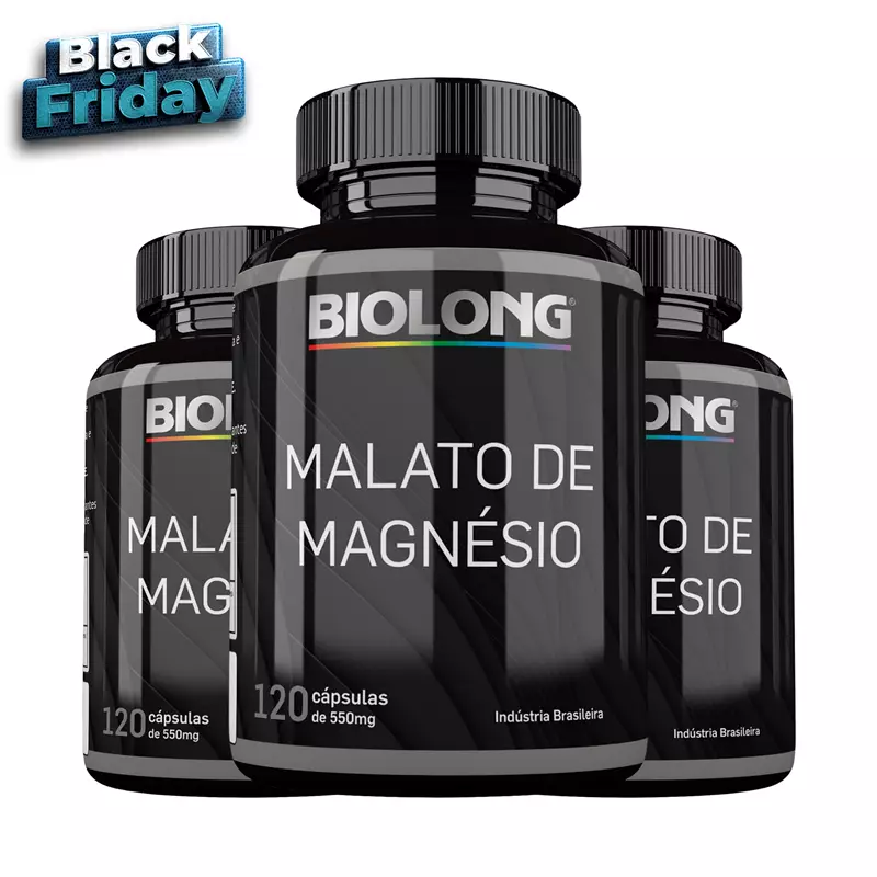 Kit Malato de Magnésio 120 Cápsulas Biolong
