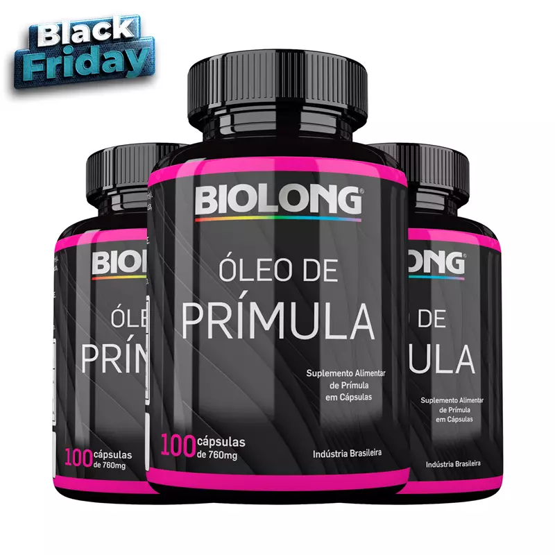 Kit Óleo de Prímula 760Mg Biolong 100 Cápsulas