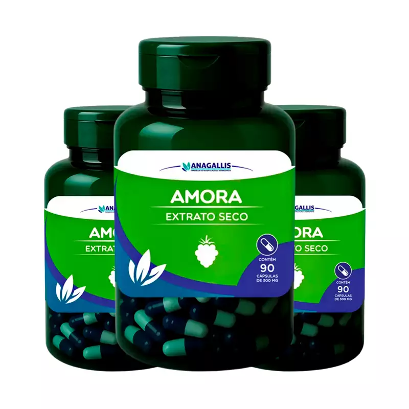 Kit Amora Extrato Seco 300mg 90 Cápsulas Anagallis