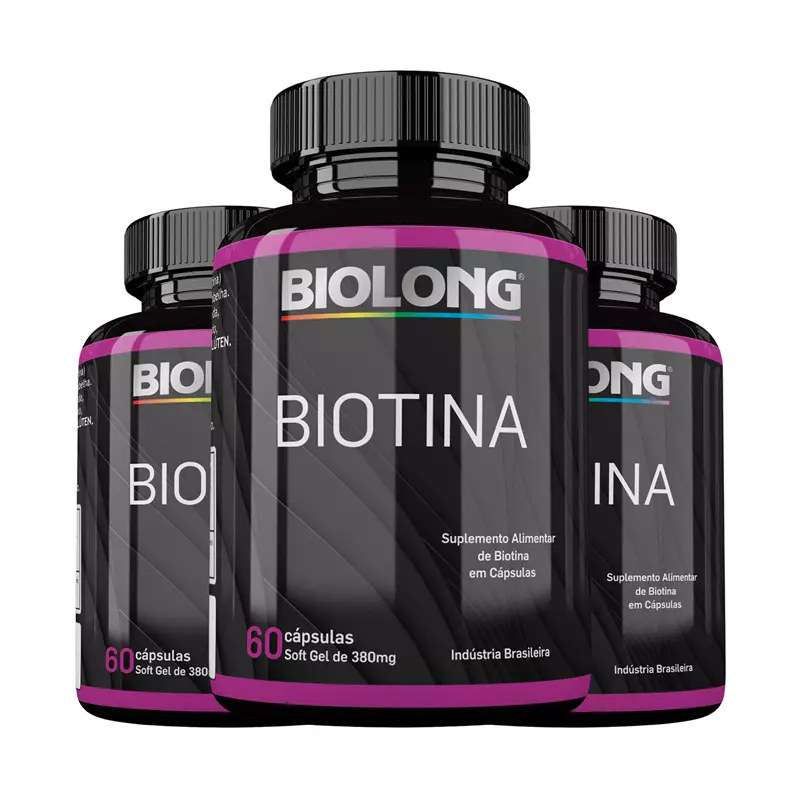 Kit Biotina 60 Cápsulas Biolong