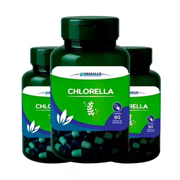 Kit Chlorella 500mg 90 Cápsulas Anagallis