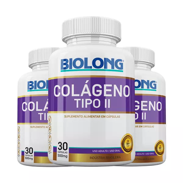 Kit Colágeno Tipo II 500mg Biolong