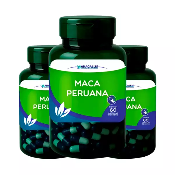Kit Maca Peruana 500mg 60 Cápsulas Anagallis