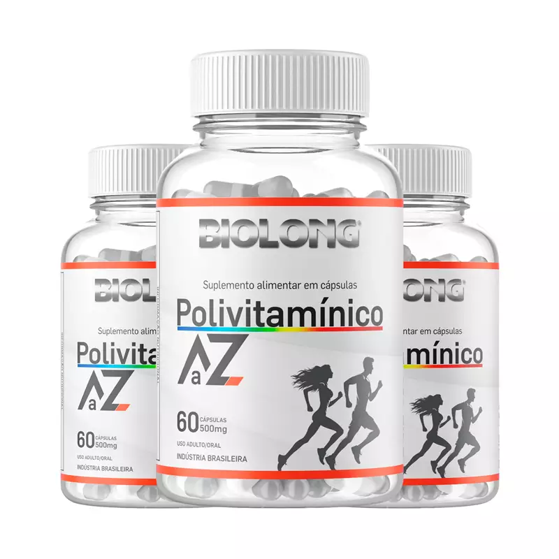 Kit Polivitamínico A a Z 60 Cápsulas Biolong