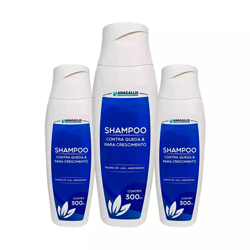 Kit Shampoo Queda Crescimento 300ml Anagallis