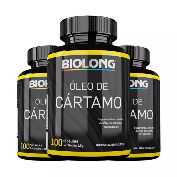 Kit Óleo de Cártamo 1,5g Biolong 100 Cápsulas