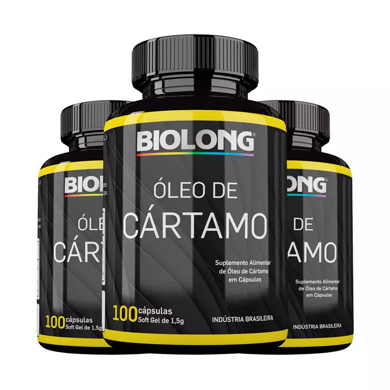 Kit Óleo de Cártamo 1,5g Biolong 100 Cápsulas