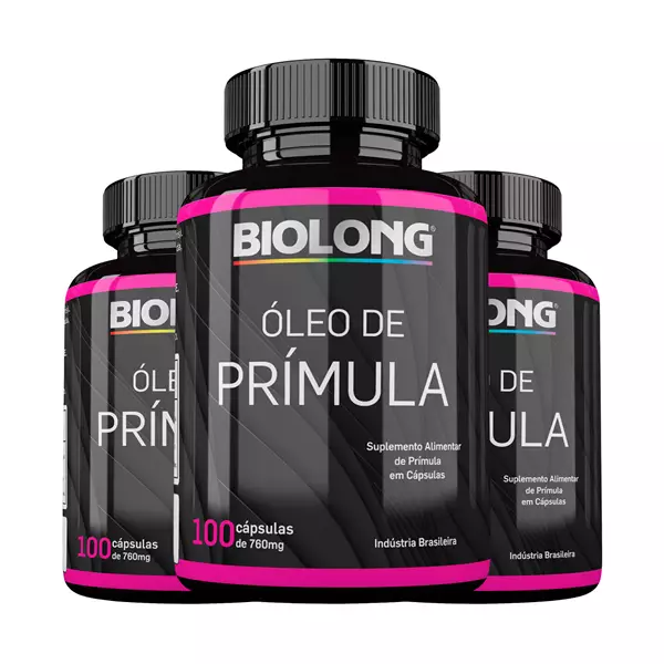 Kit Óleo de Prímula 760Mg Biolong 100 Cápsulas