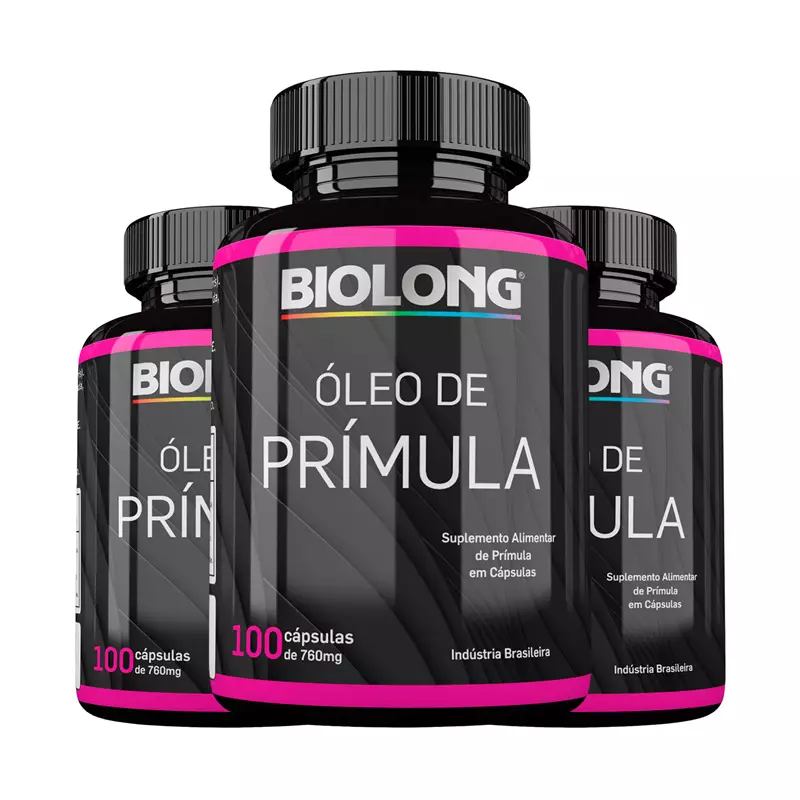 Kit Óleo de Prímula 760Mg Biolong 100 Cápsulas