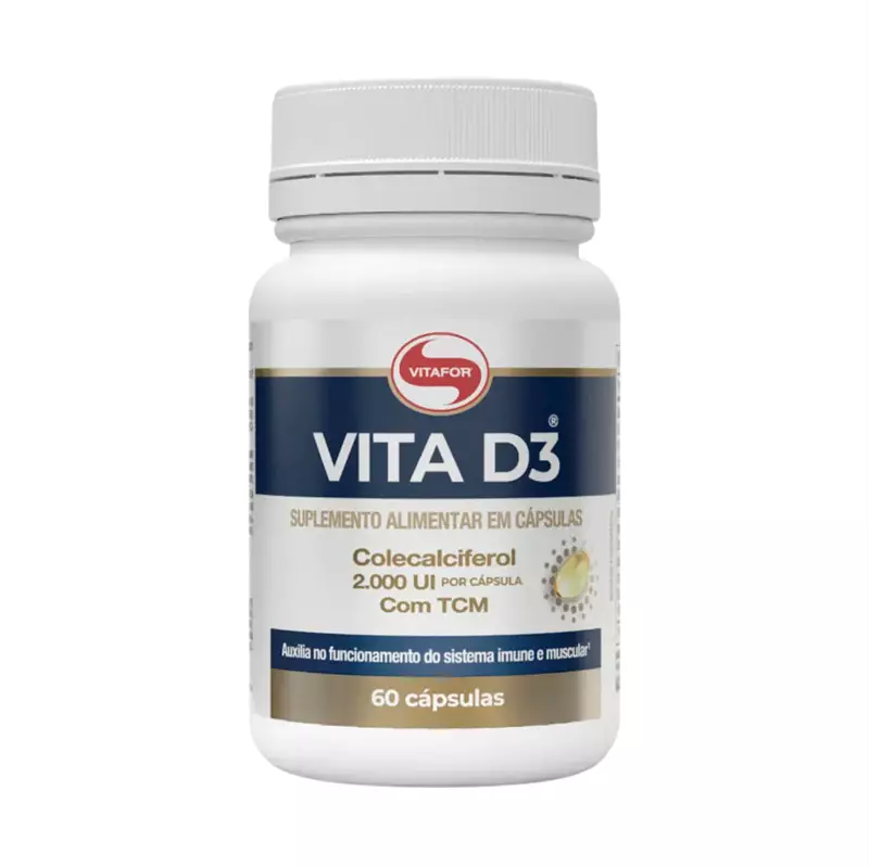 VITA D3: Vitamina D3 60 Cápsulas Vitafor